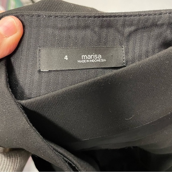 Ann Tyalor LOFT Pant Trouser Tuxedo Satin Black Marisa Ankle Zipper Evening - Picture 7 of 8